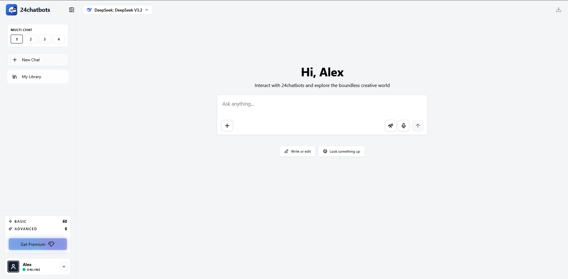24chatbots dashboard multi AI demo
